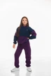Дитячий спортивний утеплений костюм Kindamor Active Heat Purple/Blue, фліс для дівчинки 128 см фіолетовий з синім - зображення 1
