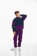 Детский спортивный утепленный костюм Kindamor Active Heat Purple/Blue, флис для мальчика 134 см фиолетовый с синим - изображение 4