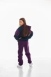 Дитячий спортивний утеплений костюм Kindamor Active Heat Purple/Blue, фліс для дівчинки 128 см фіолетовий з синім - зображення 4