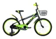 Детский велосипед 20 дюймов Crossride Brix с корзиной (Черно-зелений) - изображение 1