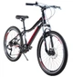 Велосипед горный подростковый Crossride Cross 24 дюйма алюминиевый, рама 13" (Черно-красный) - изображение 2