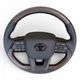 Кермо для Toyota Land Cruiser 200, Prado 150. В стилі LC300. З підігрівом. Коричневе дерево. Подушка зі шкіри - чорний логотип. В сборі. - зображення 4