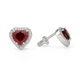 Серьги-пусеты (гвоздики) серебряные Сердце с фианитами Silver Style (331236.66 sku:2300104098254) - изображение 1