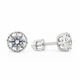 Сережки-пусети (гвоздики) срібні Фантазія з фіанітом Silver Style (30071.60 sku:2300103289769) - зображення 1