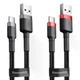 Кабель Baseus Cafule Type-C, 2A (3м) red-black - зображення 5