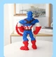 Большой детский 3D конструктор блоки Captain America для мальчика и девочки из мини блоков, игрушка фигурка персонаж Капитан Америка, 3600 деталей, 44 см, конструктор - изображение 3