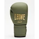 Перчатки боксерські Leone Mono Military 10 унцій, зелено-золоті - зображення 3