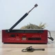 Радиоприемник Golon RX от сети, аккумулятора, батареек с фонариком USB TF microCD картридер красный (6688) - изображение 4