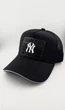 Бейсболка тракер летняя с сеточкой и резиновым патчем YANKEES NEW YORK S 55-56 Черный с белым - изображение 1