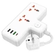 Сітковий підовжувач HOCO AC12A Reise 2-position expansion socket(PD30W/1C3A) White (6942007607100 ) - зображення 4
