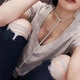Ланцюжок-чокер зі стразами Honey Fashion Accessories сріблястий (12-245) - изображение 9