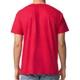 Базовая мужская футболка Gildan Light Cotton красная XL - изображение 3