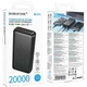 УМБ Borofone BJ80A Clever 22.5W+PD20W 20000 mAh Black - зображення 5