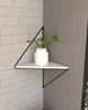 Настенная угловая полка в стиле лофт EcoLoft Вердіна DSP-1312-7 Белый - изображение 1