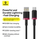 Кабель Baseus Dura Series Fast Charging Cable USB to Type-C 60W 1m Red+Black (P10377802U01-01) - изображение 9