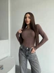 Жіночий однотонний силуетний боді Uaclothes 42-44 Капучино (like36308-167311349) - изображение 2