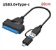 Адаптер контролер TYPE-C + USB 3.0 -> SATA для 2.5" HDD/SSD диска перехідник (615039762-1) Чорний - зображення 5
