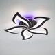 Люстра светодиодная с пультом ESLLSE ELLA RGB 5F 50 Вт 600x95 мм Черная - изображение 1