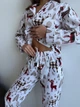 Пижама женская S с Оленями Норди (рубашка + брюки) Молочного цвета COSY - изображение 6