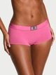 Женские трусики Victoria’s Secret (42112955166979) Logo Cotton Shine Patch Boyshort L розовые - изображение 1