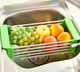 Кухонна полиця Багатофункціональна складана Kitchen Drain Shelf Rack для сушіння посуду та овочів та фруктів від 35см до 54см FF-77 - зображення 6