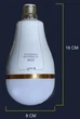 Лампочка з акумулятором 2х18650 LED 20 Вт аварійна лампа цоколь E27 - зображення 3
