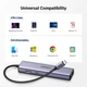 USB-хаб UGREEN CM512 USB-C to 3xUSB 3.0 + HDMI 4K@30Hz + RJ-45 Gigabit + USB-C PD Power Port Space Gray (15598) - зображення 7