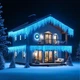 Уличная гирлянда Бахрома 50м 840 LED черная проволока синая, новогодняя штора праздничная подсветка дома декоративные диоды - изображение 2