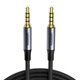 Кабель UGREEN AV183 3.5mm to 3.5mm 4-Pole M/M Audio Cable Alu Case 3m Gray (20785) - изображение 1