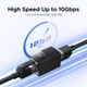 З'єднувач витої пари UGREEN NW326 RJ-45 10Gbps Shielded Network Connector Black (55359) - зображення 2