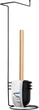 Stojak na papier toaletowy Vilde ze szczotką 53 cm Czarny (5904316497170) - obraz 4