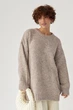 Свободная мохеровая кофта цвет кофейный размер ONE SIZE FL_002877 - изображение 5