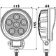 Прожектор LED Osculati HD 3×6 Вт ручное управление крепление на навигационной дуге 10-30 В - изображение 2