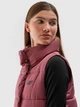 Теплый жилет удлиненный женский 4F Vest F076 4FAW23TVESF076-53S S Розовый (5904698481194) - изображение 8