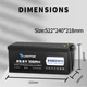 Аккумулятор LifePo4 100Ah 24V 2560Wh Louitton для ИБП ( Литий железо фосфатный ) BMS (AKBS06) - изображение 2