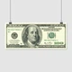 Постер Сто долларов США (сувенирные), 100 dollars, A2 26×60 см (id4528) - изображение 1