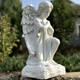 Фигура Ангел на камне, скрестив руки на груди, белый (50х24х24 см), скульптура ангела на могилу - изображение 1