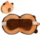 Подушка с маской дорожная под шею "Capybara" 25*7см Home R35824 - изображение 1