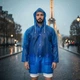 Дощовик Paris Blue — Стильний вологозахисний плащ із капюшоном, 5000 мм H2O (Розмір L) - зображення 2