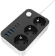 Сетевой фильтр СolorWay 3 розетки/6USB (3 USB-A + 3 USB-С) (20W) 2 м Black (CW-CHE36PDB) - изображение 4
