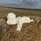 Фигура Ангел лежит, опустил правое крыло, фигурка ангела из полистоуна - изображение 6