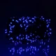 Новогодняя уличная гирлянда 100 м 1000 LED с солнечной батареей, 8 режимов, черный провод, синий свет - изображение 2