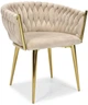 Крісло Hedo 100041 Велюрове Бежеве з золотими ніжками (5907184130033) - зображення 1