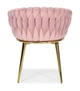 Крісло Hedo 100039 Велюрове Рожеве з золотими ніжками (5907184130019) - зображення 4
