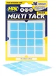 Двухсторонние армированные стикеры HPX Multi Tack 16 шт х 20 мм х 20 мм Прозрачные (MTT2020SQ) - изображение 1