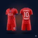 Дитяча футбольна форма PSG Paris Saint-Germain Dembélé 10 25/26, розмір 28 (зріст 150-155 см), червона - зображення 1