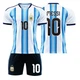 Детская футбольная форма сборной Аргентины Argentina Messi 10 25/26, размер 18 (рост 105–115 см), белая - изображение 1