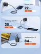 Зарядний пристрій Toocki GaN 67W QC4.0 PD3.0 TypeC USB для ноутбука планшета смартфона (TCT67) - зображення 9