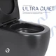 Унітаз напольний Qtap Robin Ultra Quiet безобідковий із сидінням Soft-Close MATT BLACK - зображення 5