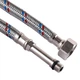 Шланг для змішувача Solomon М10х1/2″ 80 см, нержавіюча сталь (HY6201 A) - зображення 1